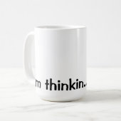 Funny Cat Coffee Tasse | Thinking Cat Funny (Vorderseite Links)