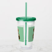 Funny Cat Couple mit Ratten in schwarzem grün Acryltrinkbecher (Rechts)