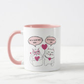 Funny Cat Couple Sarcastic Valentinstag Tasse (Links)