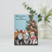 Funny Cat Coworker / Office-Party Einladungspostkarte (Stehend Vorderseite)