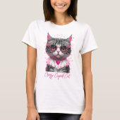 FUNNY CAT "CRAZY CUPID CAT" T-Shirt (Vorderseite)