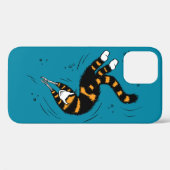 Funny Cat Creature Skeleton Hände Schwimmen Dunkel Case-Mate iPhone Hülle (Rückseite (Horizontal))