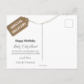 Funny Cat Custom Foto Geburtstagskarte Postkarte (Rückseite)