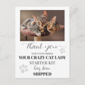 Funny Cat Custom Foto Geburtstagskarte Postkarte (Vorderseite)