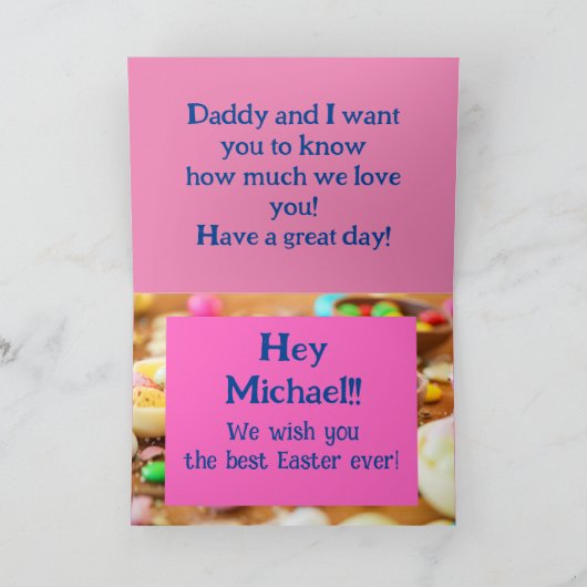 Funny Cat Custom Ostercard Dankeskarte (Innenseite)