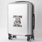 Funny Cat Dad Came Back With The Milk Vintage Shir Aufkleber (Koffer)