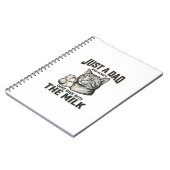 Funny Cat Dad Came Back With The Milk Vintage Shir Notizblock (Linke Seite)