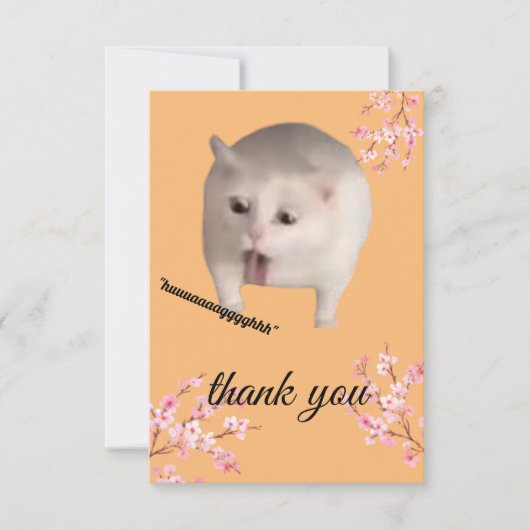 Funny Cat Dankeschön Karte (Vorderseite)