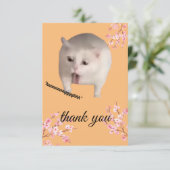 Funny Cat Dankeschön Karte (Stehend Vorderseite)