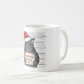 Funny Cat, den ich über Weihnachtsbaum geklopft ha Kaffeetasse (VorderseiteRechts)
