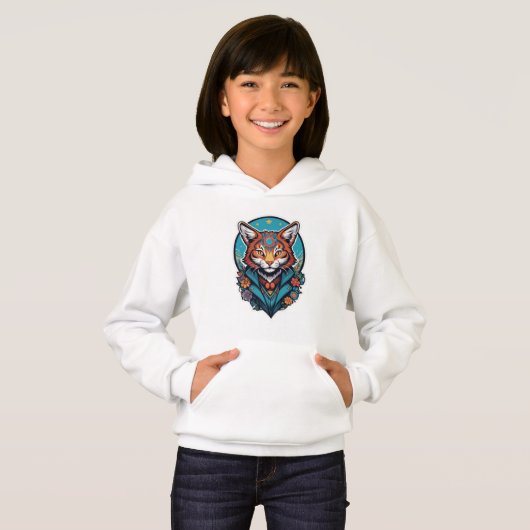 Funny Cat Design Hoodie (Vorne ganz)