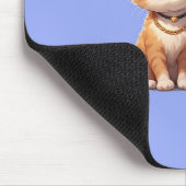 Funny Cat Design Mousepad mit hellblauer Farbe (Ecke)