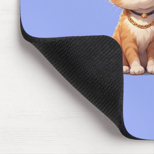 Funny Cat Design Mousepad mit hellblauer Farbe (Ecke)