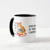Funny Cat DIESE BÜCHER SIND MEINE Liebe lesen Tasse (Vorderseite Links)