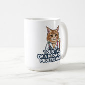 Funny Cat Doctor Animal Humor Illustration Kaffeetasse (VorderseiteRechts)