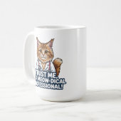 Funny Cat Doctor Animal Humor Illustration Kaffeetasse (Vorderseite Links)
