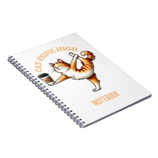 Funny Cat Doing Yoga Notebook Notizblock (Rechte Seite)