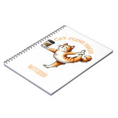 Funny Cat Doing Yoga Notebook Notizblock (Linke Seite)