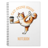 Funny Cat Doing Yoga Notebook Notizblock (Vorderseite)