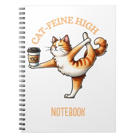 Funny Cat Doing Yoga Notebook Notizblock (Vorderseite)