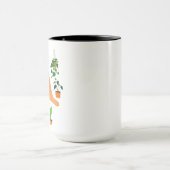 Funny Cat Drink Kaffee Tasse, Katze mit Pflanze Tasse (Zentrum)