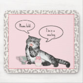 Funny Cat Eating Bakery Mousepad (Vorne)