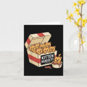 Funny Cat Eigentümer Geschenk Kitten Nuggets Food Karte (Gelbe Blume)
