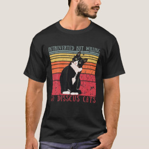 Funny Cat eingeführt, aber willens, Katzen zu disk T-Shirt