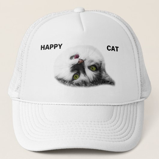 Funny Cat elegant anpassbar Truckerkappe (Vorderseite)