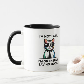 Funny Cat Energy Saving Mode I'M NOT LAZY coffee  Tasse