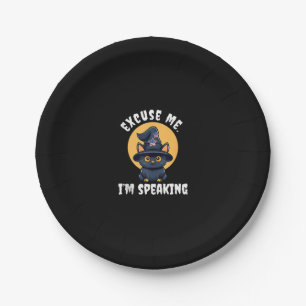 Funny Cat Entschuldigung Ich spreche Kamala Harris Pappteller