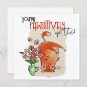 Funny Cat ermutigend Zitat pawsitiv Got (Vorne/Hinten)