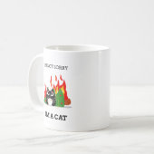 Funny Cat - Es tut mir nicht leid. Ich bin Weihnac Kaffeetasse (Vorderseite Links)