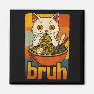 Funny Cat Essen Japanisch Ramen Noodles Männer Fra Magnet