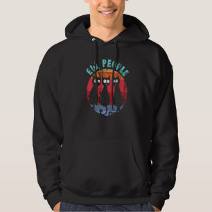 Funny Cat Ew People Retro Cat Gläschen Anti-Social Hoodie