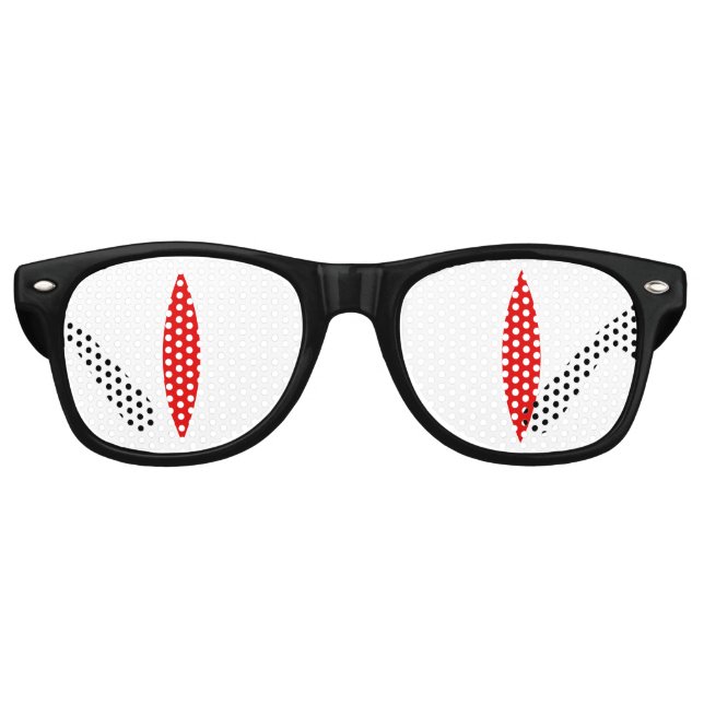 Funny Cat Eyes Glasses (Red Eyes) Partybrille (Vorderseite)