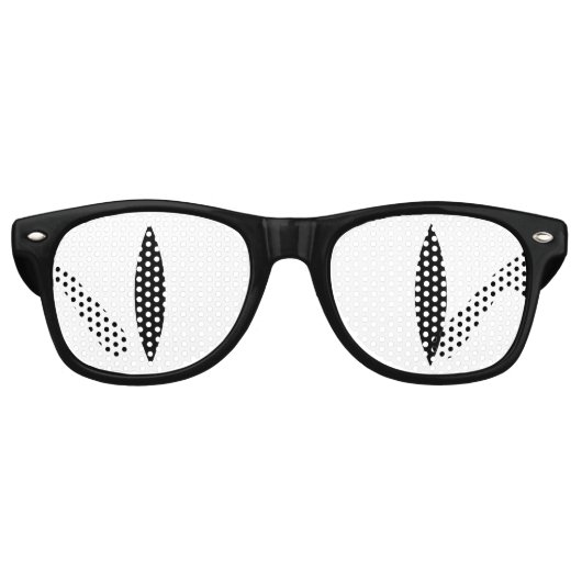 Funny Cat Eyes Glasses (weiß) Partybrille (Vorderseite)