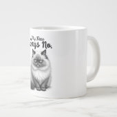 Funny Cat Face Illustration – Minimal Cute Cat Art Jumbo-Tasse (Vorderseite Rechts)