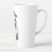 Funny Cat Face Illustration – Minimal Cute Cat Art Milchtasse (Rechts)