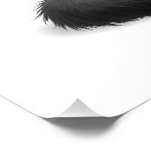 Funny Cat Face Illustration – Minimal Cute Cat Art Poster (Ecke)