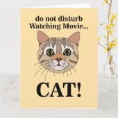 Funny Cat Face  Karte (Gelbe Blume)