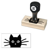 Funny Cat Face mit Long Whiskers | Cool Kitty Gummistempel (Stempel)