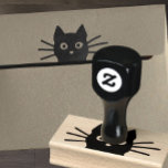 Funny Cat Face mit Long Whiskers | Cool Kitty Gummistempel<br><div class="desc">Diese coole Briefmarke aus schwarzem Katzenkautschuk eignet sich hervorragend für die Verzierung von Umschlägen,  Kunsthandwerk,  Kartenherstellung,  Scrapbooking und originelleren DIY-Projekten. Eine perfekte Briefmarke für Katzenliebhaber. Besuchen Sie Jenn’s Doodle World für noch mehr lustige Briefmarke und Liebesdesigns.</div>