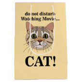 Funny Cat Face  Mittlere Geschenktüte (Rückseite)