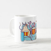 Funny Cat Face with Funky Glasses - Kittens 3D Mov Kaffeetasse (Vorderseite Links)
