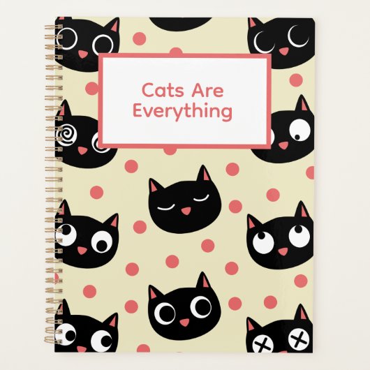 Funny Cat Faces Planer (Vorderseite)