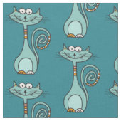 Funny Cat-Farbstoff Stoff (Nahaufnahme)