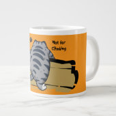 Funny Cat, Fat Cat, Funny Script Giant Coffee Mug Jumbo-Tasse (Vorderseite Rechts)