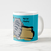 Funny Cat, Fat Cat, Funny Script Giant Coffee Mug Jumbo-Tasse (Vorderseite Rechts)