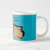 Funny Cat, Fat Cat, Funny Script Giant Coffee Mug Jumbo-Tasse (Rechts)